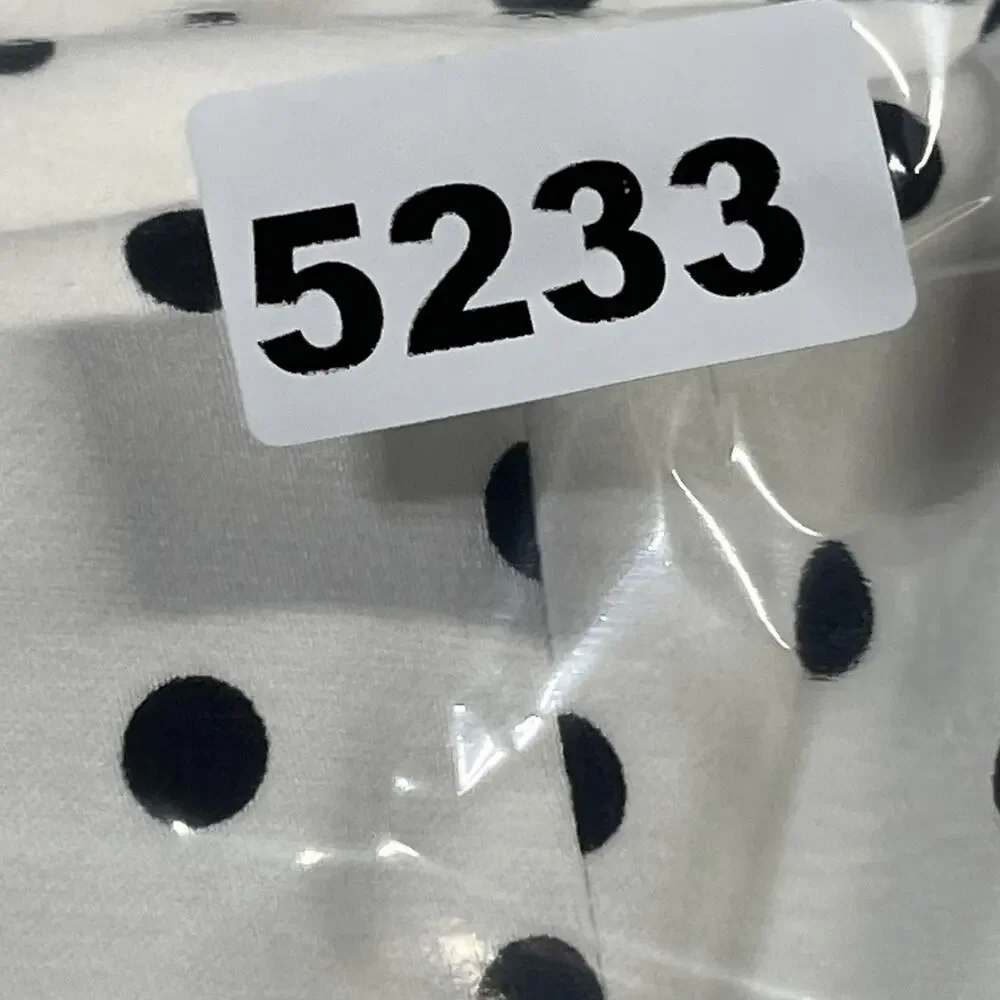 Express Blazer Jacket Womens 4 Black White Polka Dot Cotton Stretch Office Work